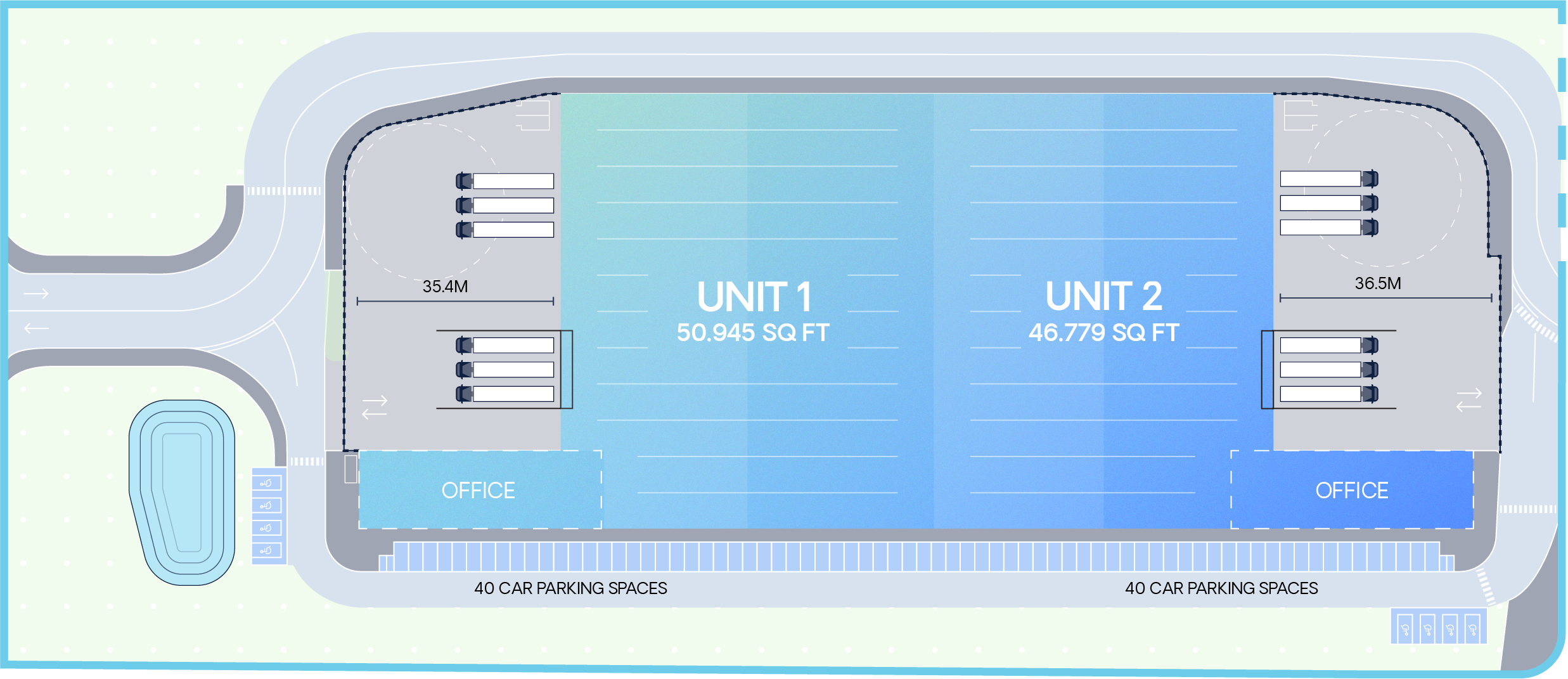 Site plan Units 1 and 2